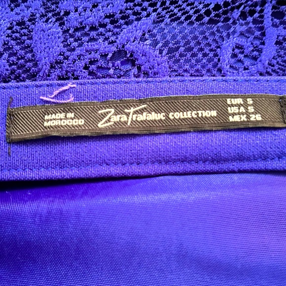 ZARA - LOW BACK LACE INSERT MINI DRESS - Picture 3 of 3